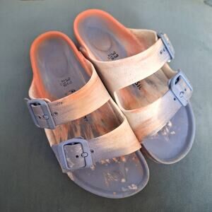 Birkenstock 33 Kids Arizona  white pastel Waterproof Slide Sandal big kids 2